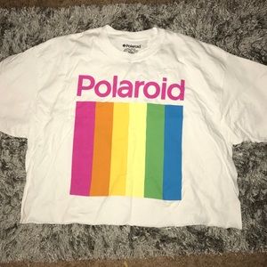 xl cropped polaroid t-shirt